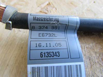 BMW Negative Battery Cable 61128373946 E46 3 Series E85 Z45